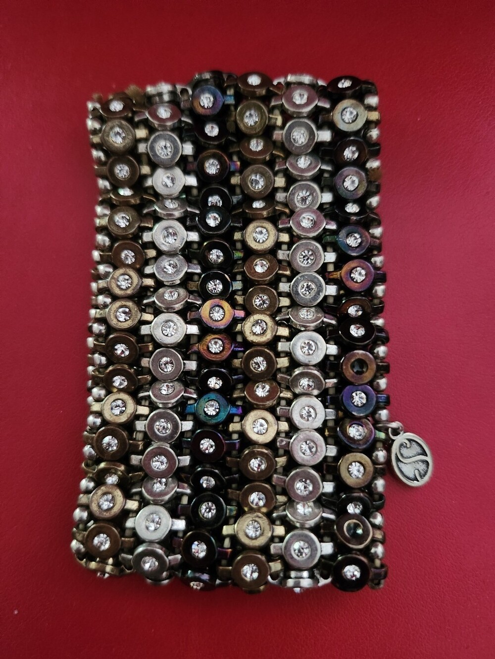 Multicolor Crystal Disc Stretch Bracelet - Silpada
